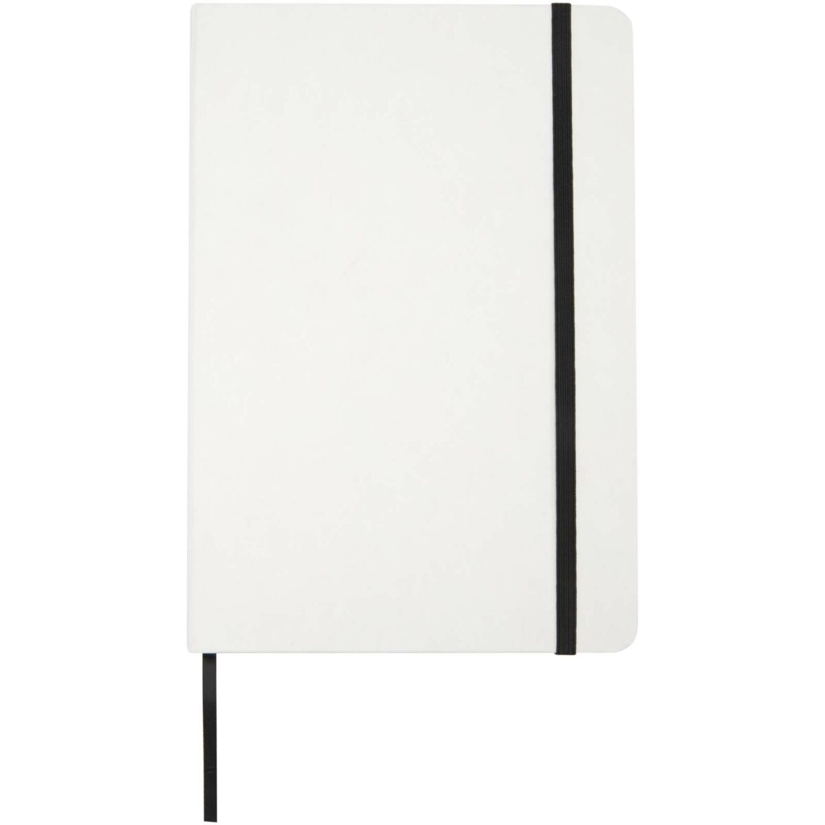 Holm A5 stone paper hard cover notebook with lined pages – White front view