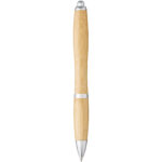 Nash bamboo ballpoint pen (blue ink) – Natural back view