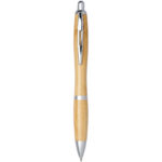 Nash bamboo ballpoint pen (blue ink) – Natural front view