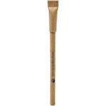 Asilah recycled paper ballpoint pen (blue ink) – Natural with logo