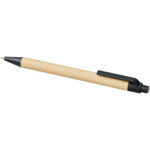 Berk recycled carton and corn plastic ballpoint pen (black ink) – Solid black extra view