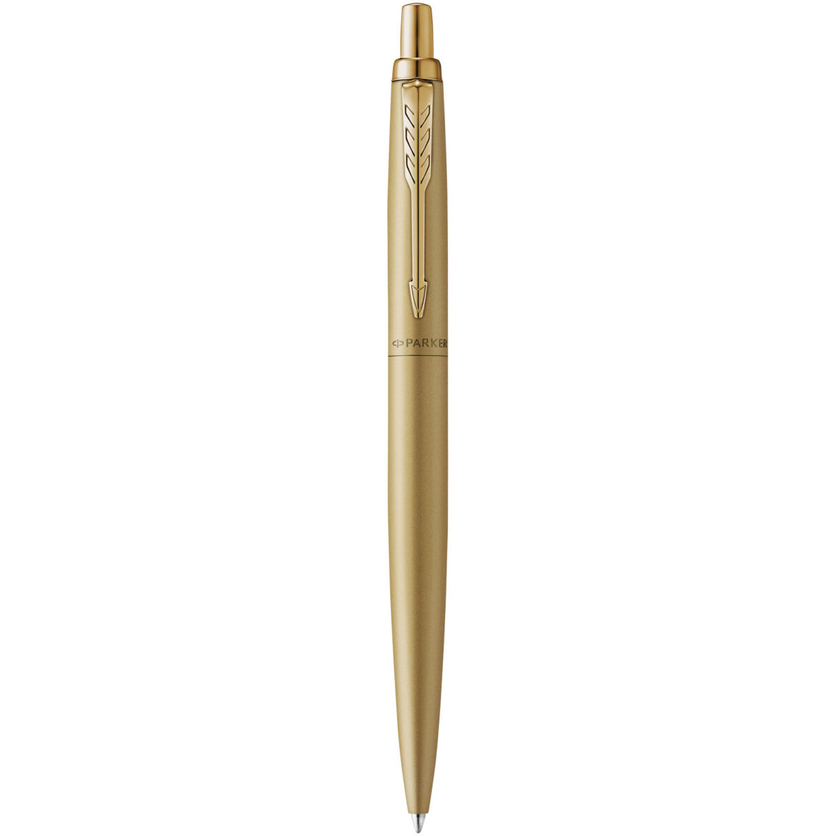 Parker Jotter XL monochrome ballpoint pen (blue ink) – Gold front view