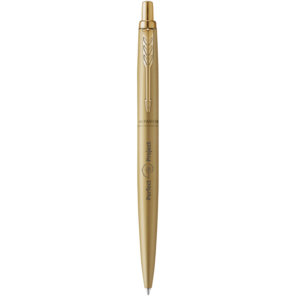 Parker Jotter XL monochrome ballpoint pen (blue ink) – Gold with logo