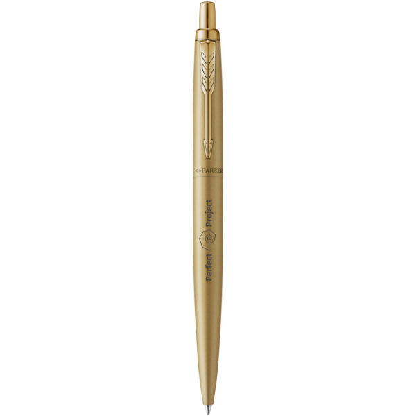 Parker Jotter XL monochrome ballpoint pen (blue ink) – Gold with logo