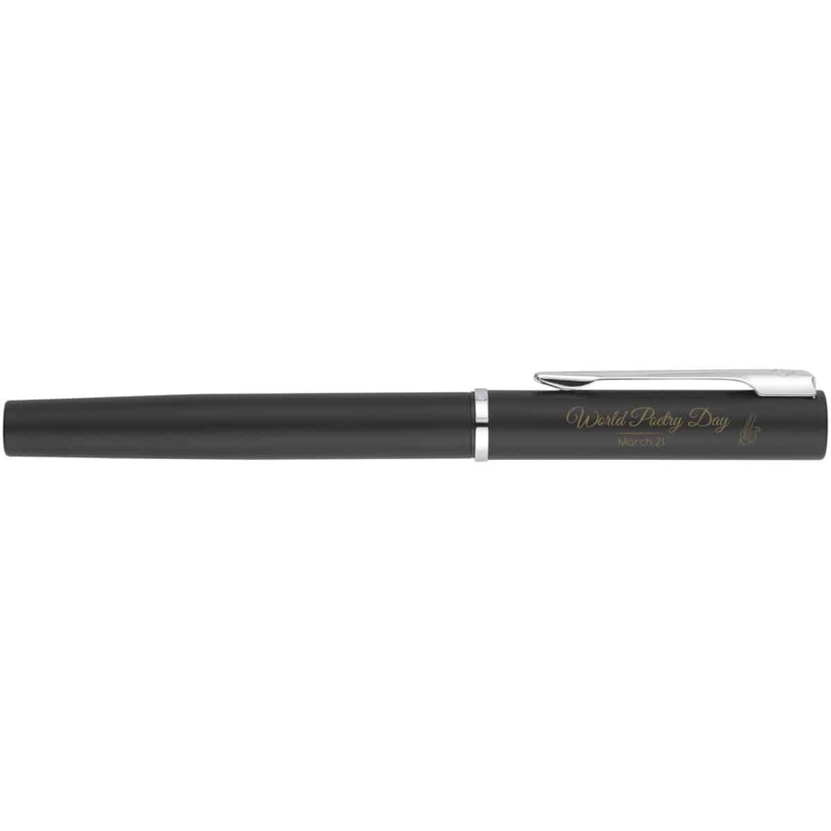 Waterman Allure rollerball pen  (black ink) – Solid black with logo