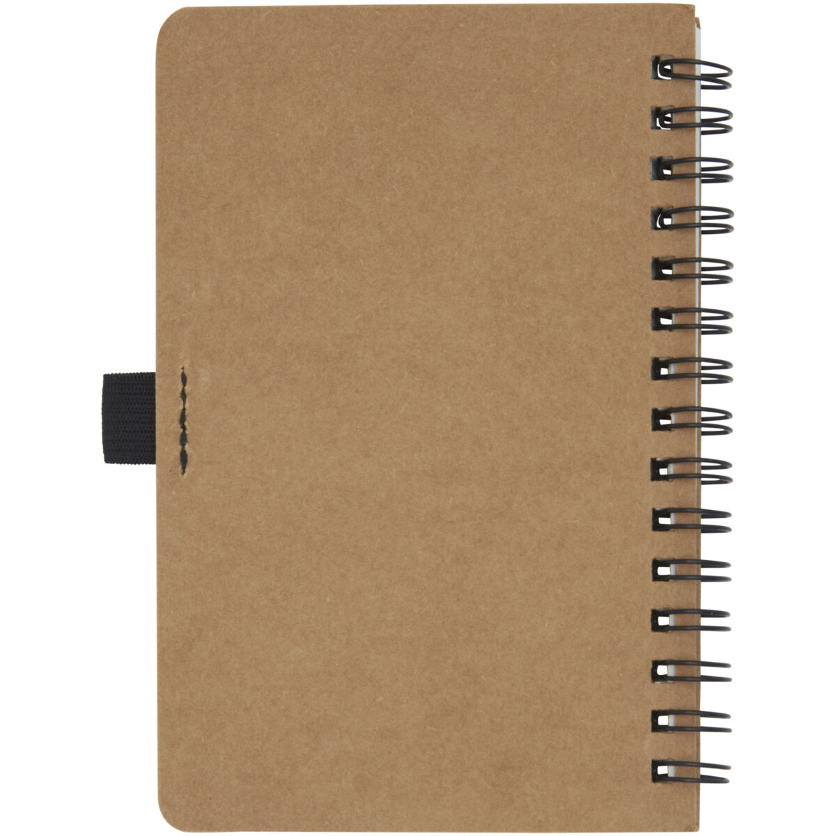 Cobble A6 wire-o recycled cardboard notebook with stone paper – Natural back view