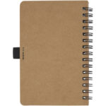 Cobble A6 wire-o recycled cardboard notebook with stone paper – Natural back view