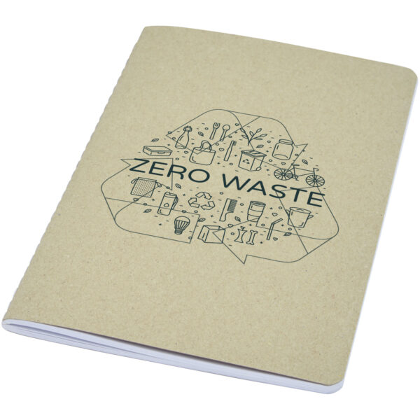 Gianna recycled cardboard notebook – Natural with logo