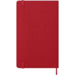 Moleskine hard cover 12 month L daily planner – Scarlet red back view