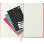 Moleskine hard cover 12 month L daily planner – Scarlet red extra view