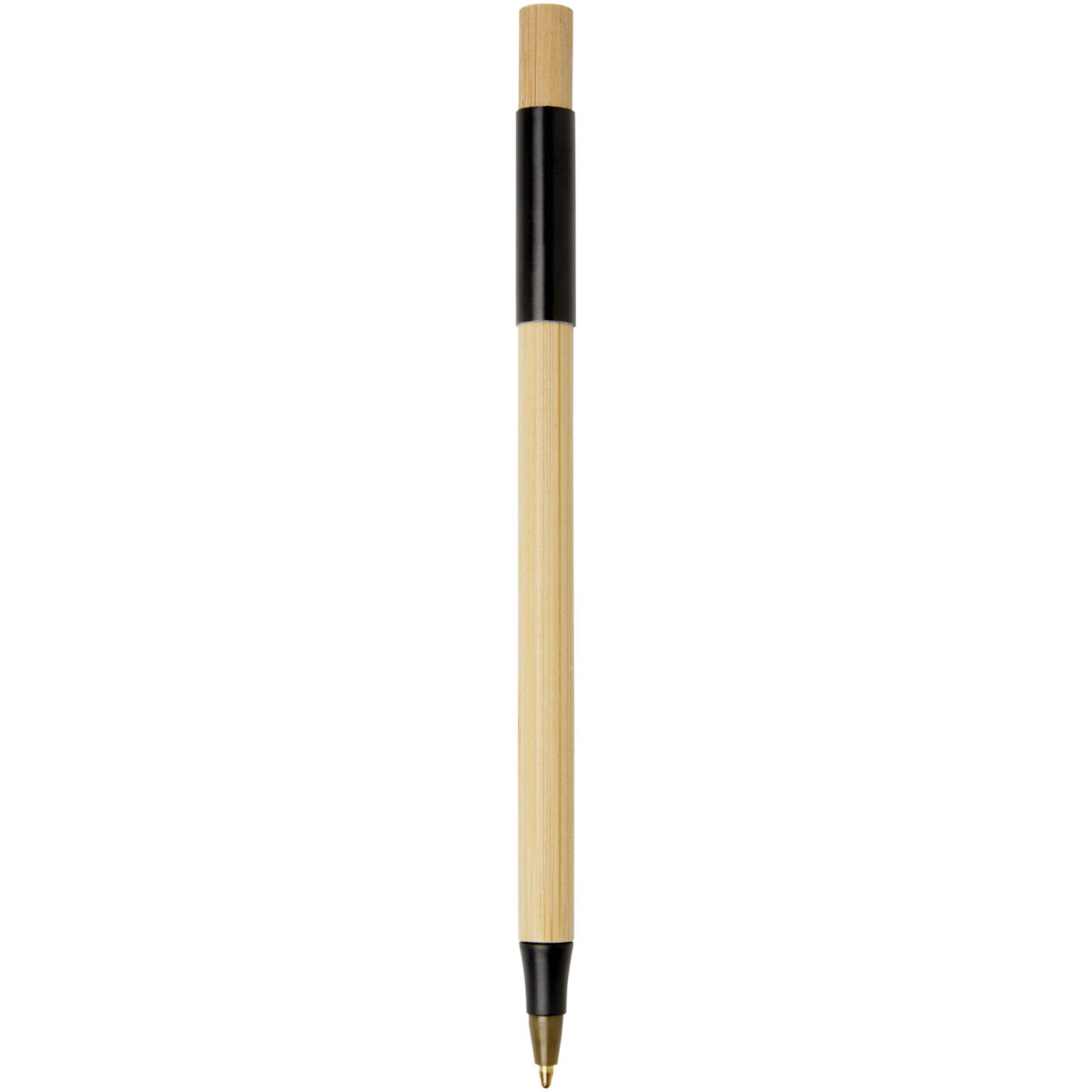 Kerf 3-piece bamboo pen set – Solid black front view