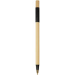 Kerf 3-piece bamboo pen set – Solid black front view
