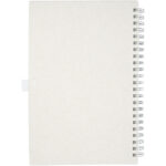 Dairy Dream A5 size reference recycled milk cartons spiral notebook – Off white back view