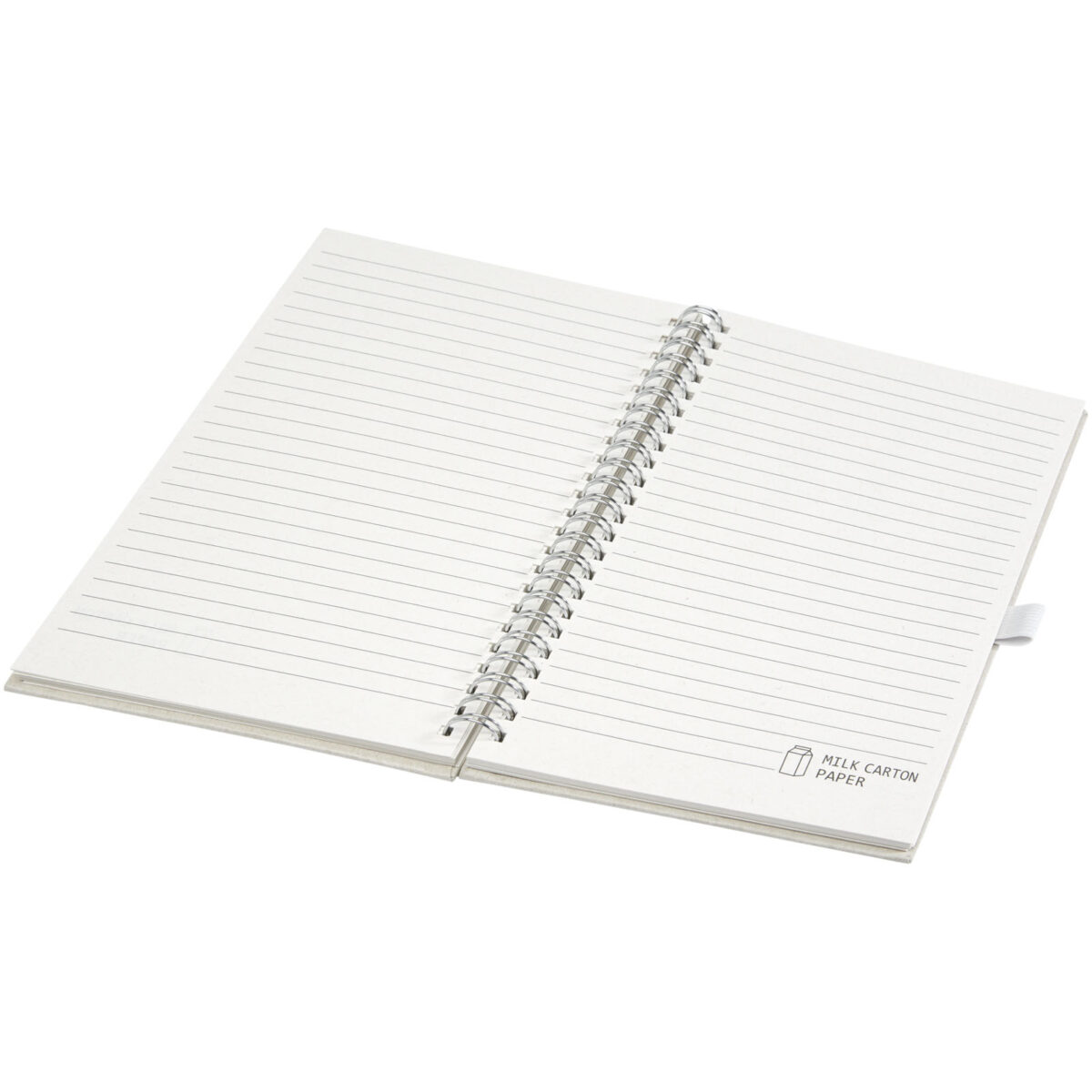 Dairy Dream A5 size reference recycled milk cartons spiral notebook – Off white extra view