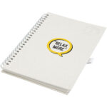 Dairy Dream A5 size reference recycled milk cartons spiral notebook – Off white with logo