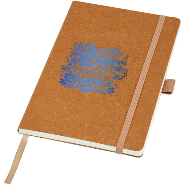 Kilau recycled leather notebook – Natural with logo