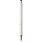Moneta recycled aluminium ballpoint pen (black ink) – White back view