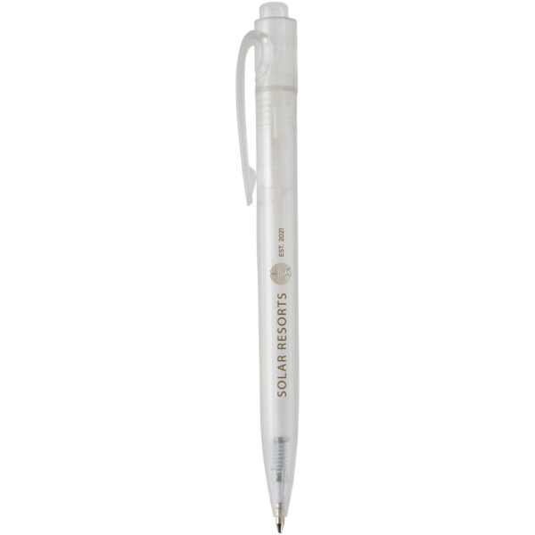 Thalaasa ocean-bound plastic ballpoint pen (black ink) – White with logo