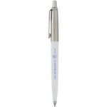 Parker Jotter Recycled ballpoint pen (black ink) – White with logo