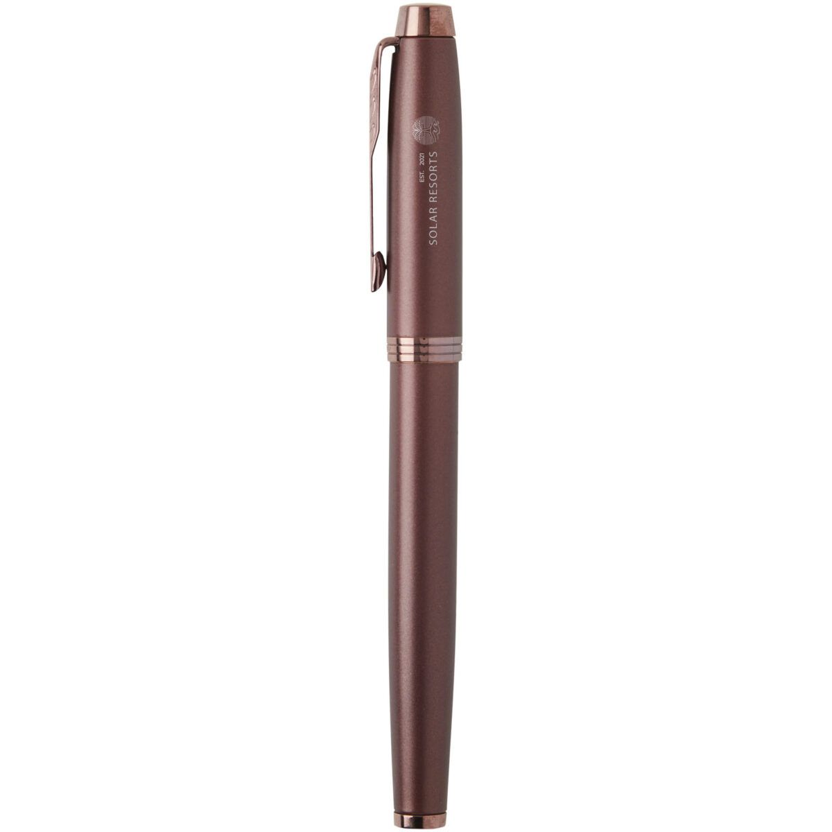 Parker IM fountain pen (black ink) – Burgundy with logo