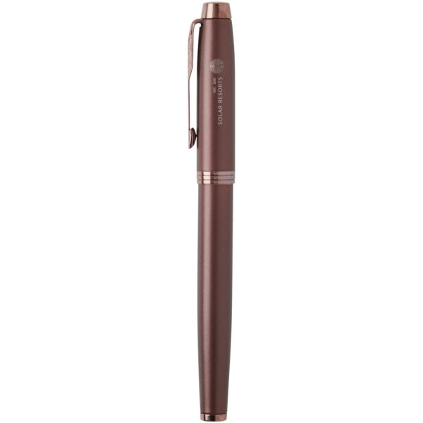Parker IM fountain pen (black ink) – Burgundy with logo