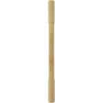 Samambu bamboo duo pen (blue ink) – Natural with logo