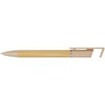 Delfina phone holder pen (blue ink) – Oatmeal front view