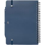 Thalaasa A5 ocean-bound hard cover notebook with ballpoint pen (black ink) – Ocean blue back view
