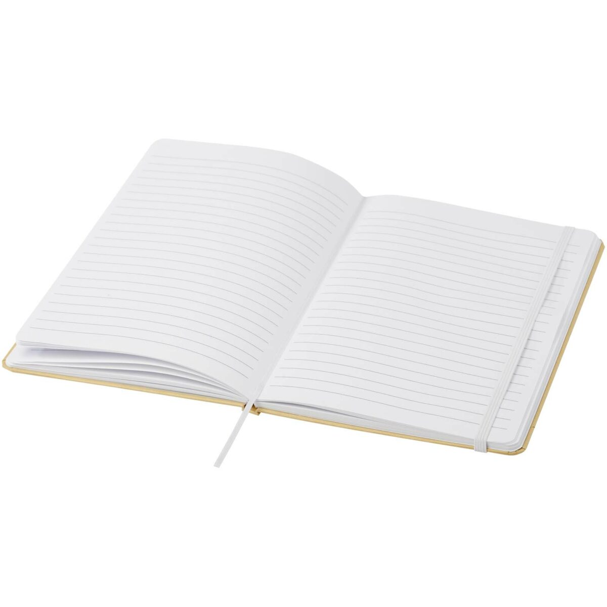 Nelida A5 recycled cardboard hard cover notebook – White extra view