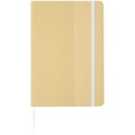 Nelida A5 recycled cardboard hard cover notebook – White front view