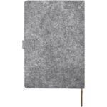 Viviana A5 recycled felt and cork notebook – Natural back view