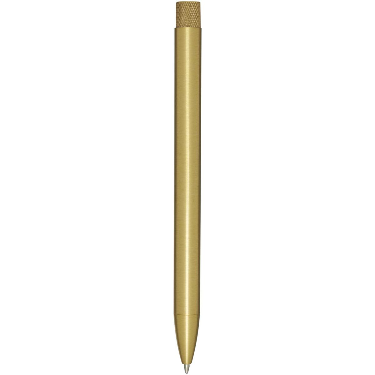 Beatriz recycled brass ballpoint pen (black ink) – Gold back view