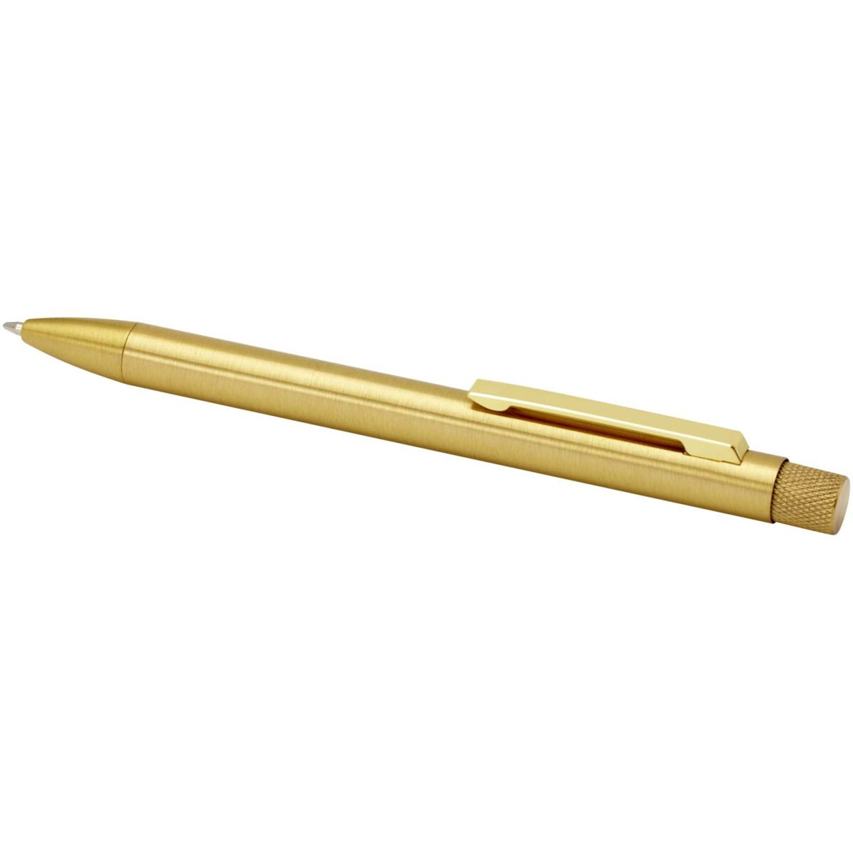 Beatriz recycled brass ballpoint pen (black ink) – Gold extra view