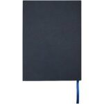 Alejandra A5 recycled plastic hard cover notebook – Ocean blue back view