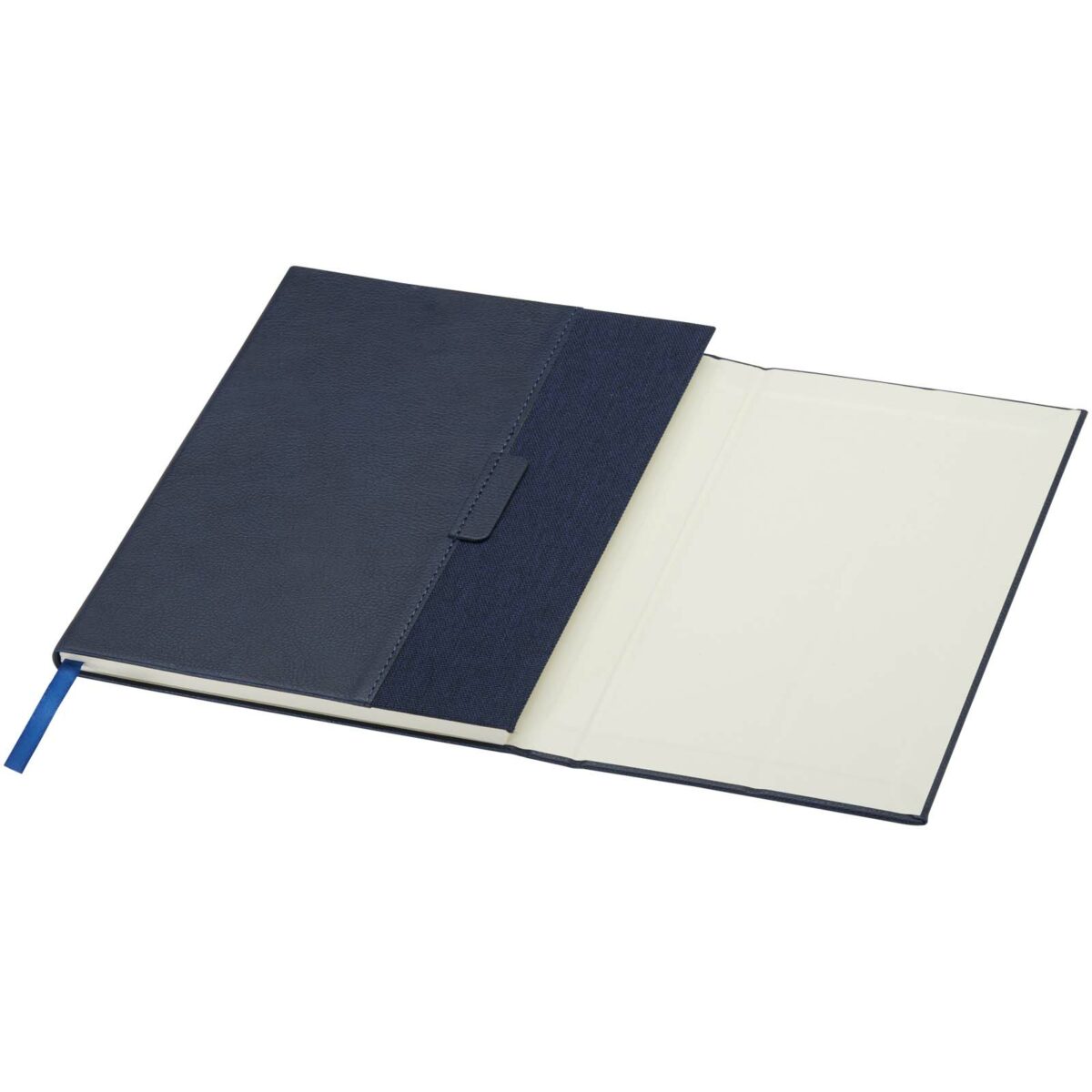 Alejandra A5 recycled plastic hard cover notebook – Ocean blue extra view