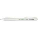 Lorena RABS ballpoint pen (blue ink) – Transparent white with logo