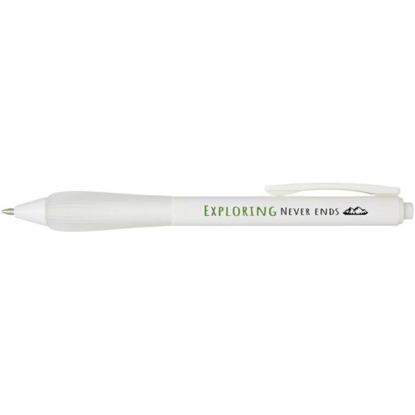 Lorena RABS ballpoint pen (blue ink) – Transparent white with logo