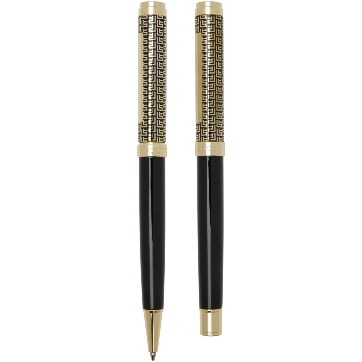Legato ballpoint and rollerball pen set (blue ink) – Gold back view