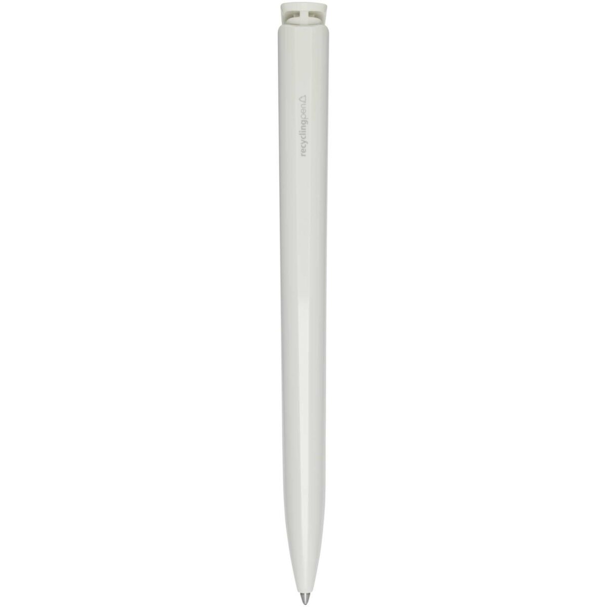 Lucia recycled plastic ballpoint pen (blue ink) – White back view