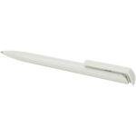 Lucia recycled plastic ballpoint pen (blue ink) – White extra view