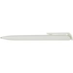 Lucia recycled plastic ballpoint pen (blue ink) – White front view