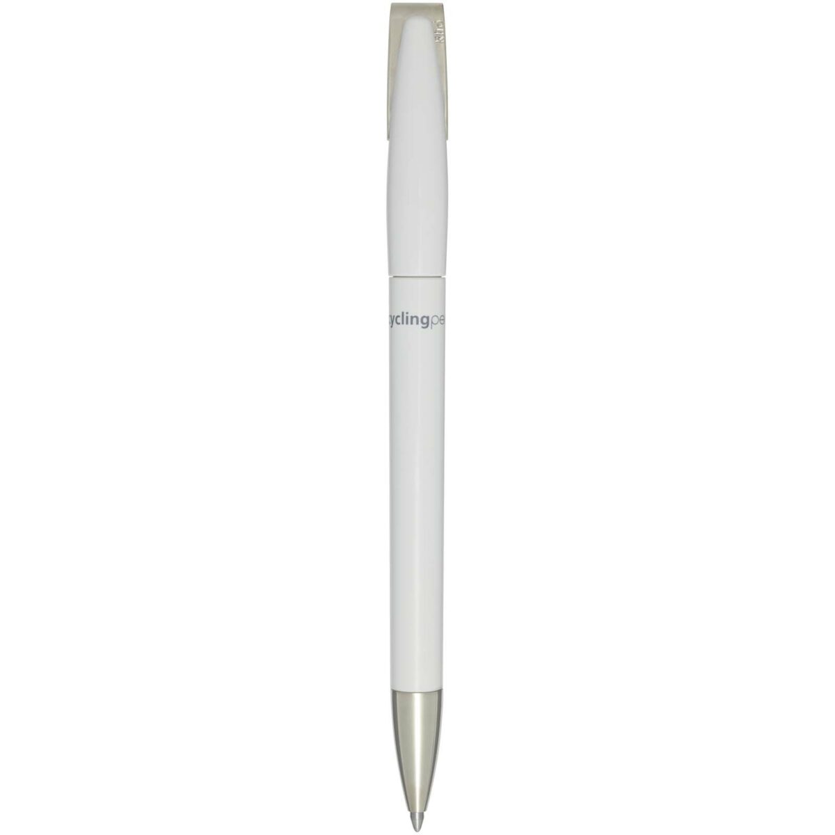 Ana recycled plastic ballpoint pen (blue ink) – White back view