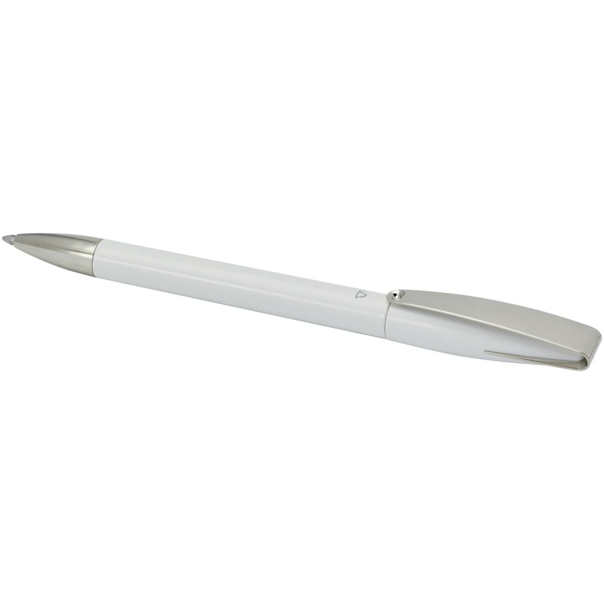 Ana recycled plastic ballpoint pen (blue ink) – White extra view