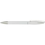 Ana recycled plastic ballpoint pen (blue ink) – White front view