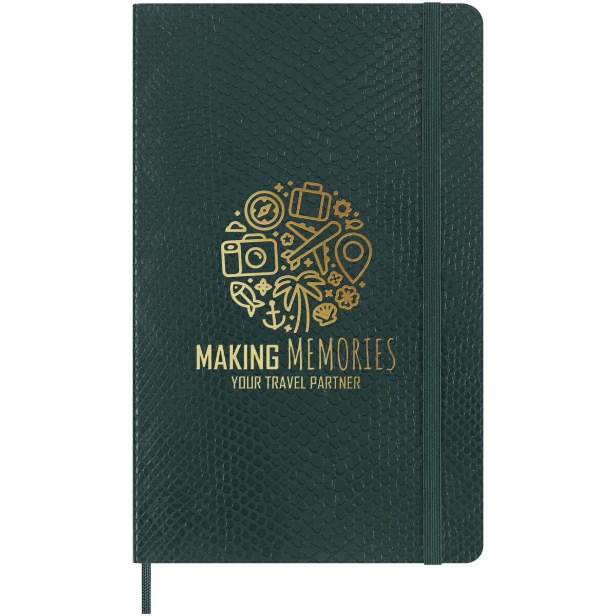 Moleskine 100% VEGEA® Boa L soft cover notebook - ruled – Green with logo