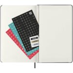 Moleskine horizontal hard cover 12 month L weekly planner – Solid black extra view