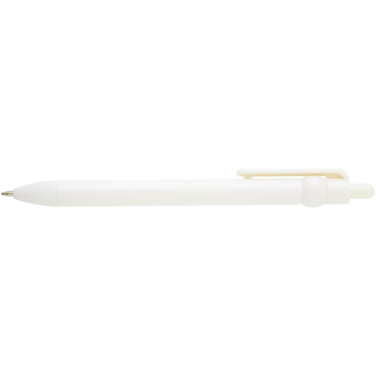 Fidget recycled plastic ballpoint pen (black ink) – White front view