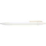 Fidget recycled plastic ballpoint pen (black ink) – White front view