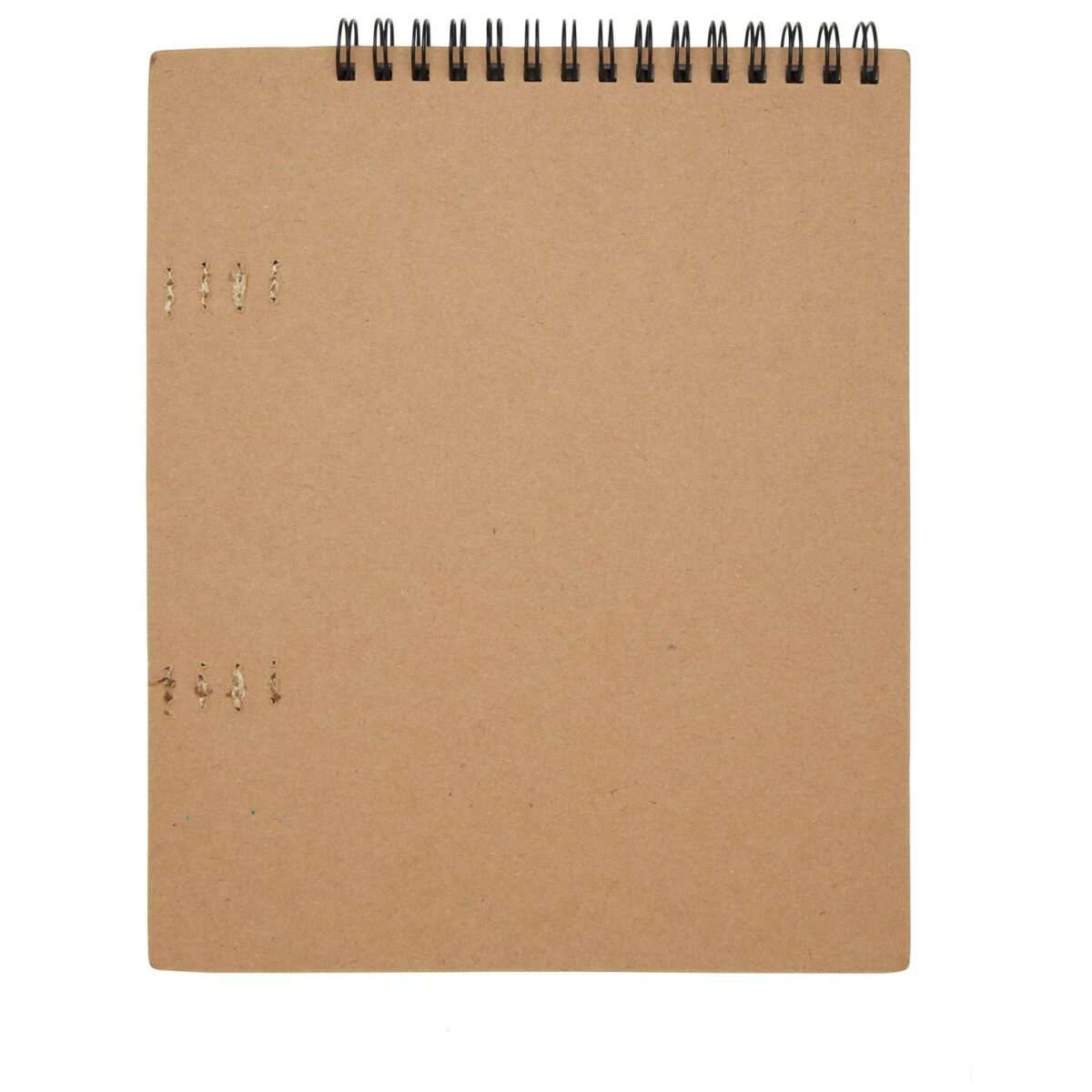 Doodle A5 spiral soft cover notebook and crayon set – Natural back view