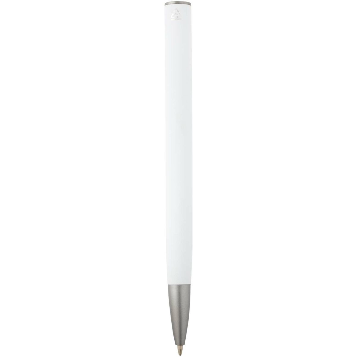 Ziguur recycled aluminium ballpoint pen (blue ink) – White back view